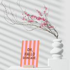 Grußkarte "Hallo Skincare" Hochformat A6 (148 x 105 mm) inkl. Umschlag - edles, mattes 350g Premiumpapier
