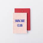 Grußkarte "SKINCARE CLUB" Hochformat A6 (148 x 105 mm) inkl. Umschlag - edles, mattes 350g Premiumpapier