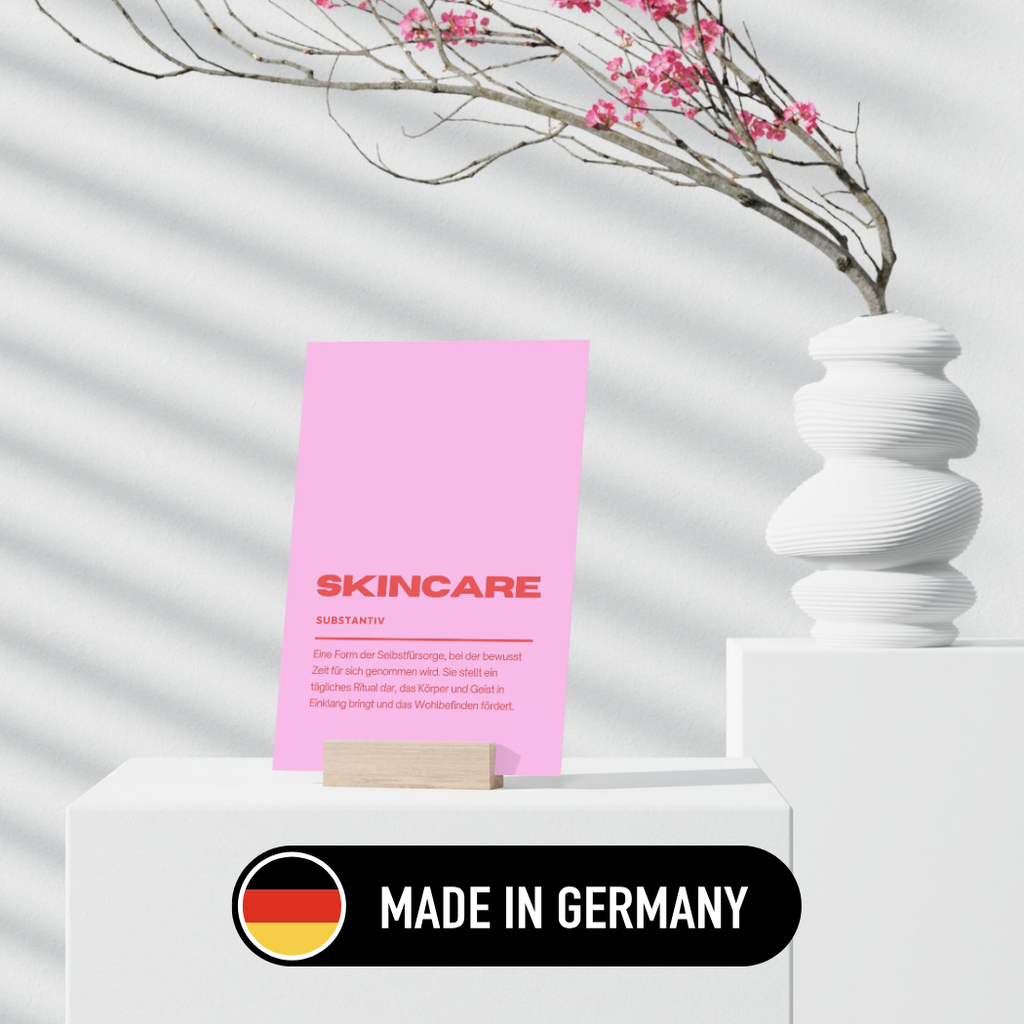 Grußkarte "Skincare" Hochformat A6 (148 x 105 mm) inkl. Umschlag - edles, mattes 350g Premiumpapier