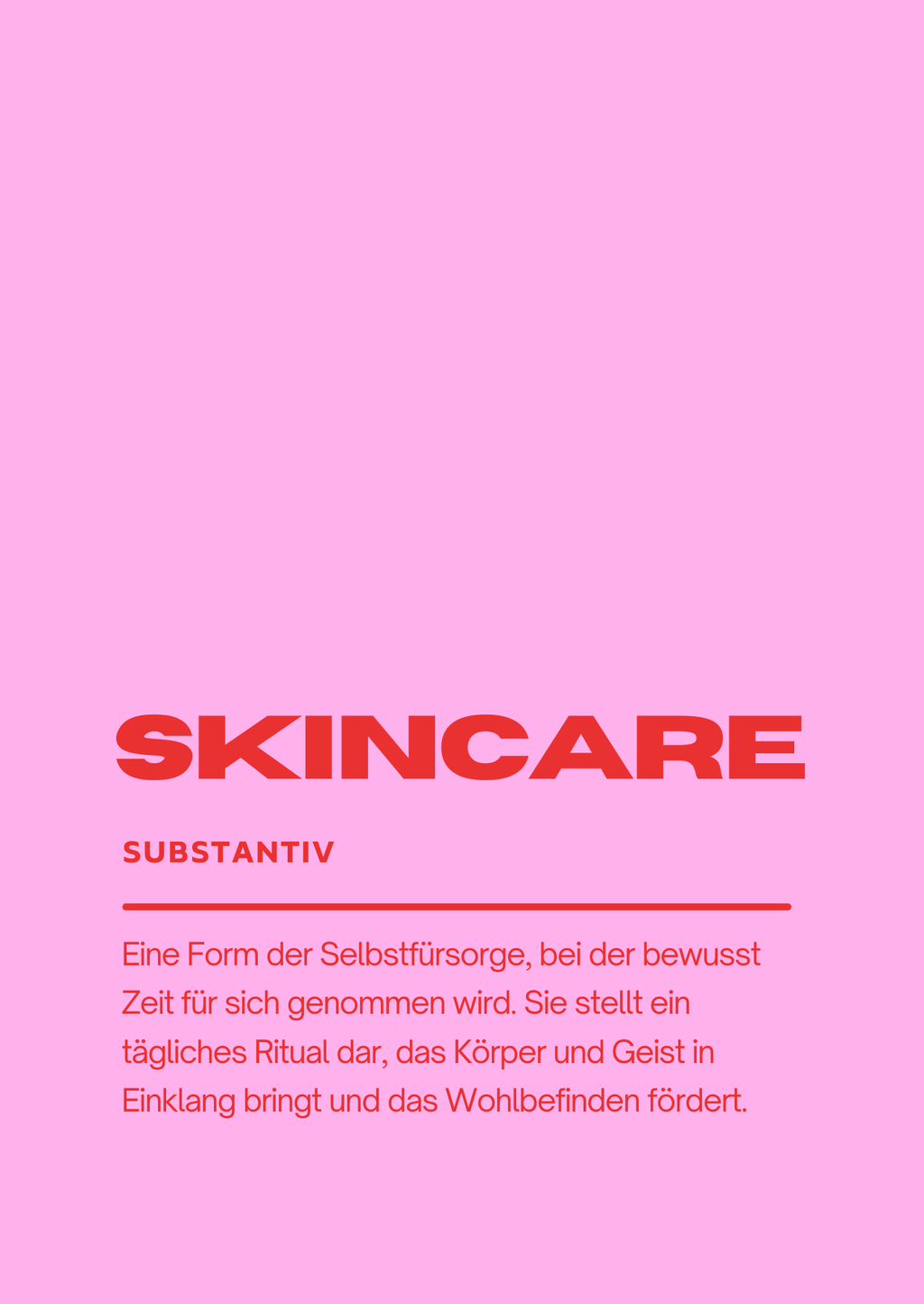 Grußkarte "Skincare" Hochformat A6 (148 x 105 mm) inkl. Umschlag - edles, mattes 350g Premiumpapier
