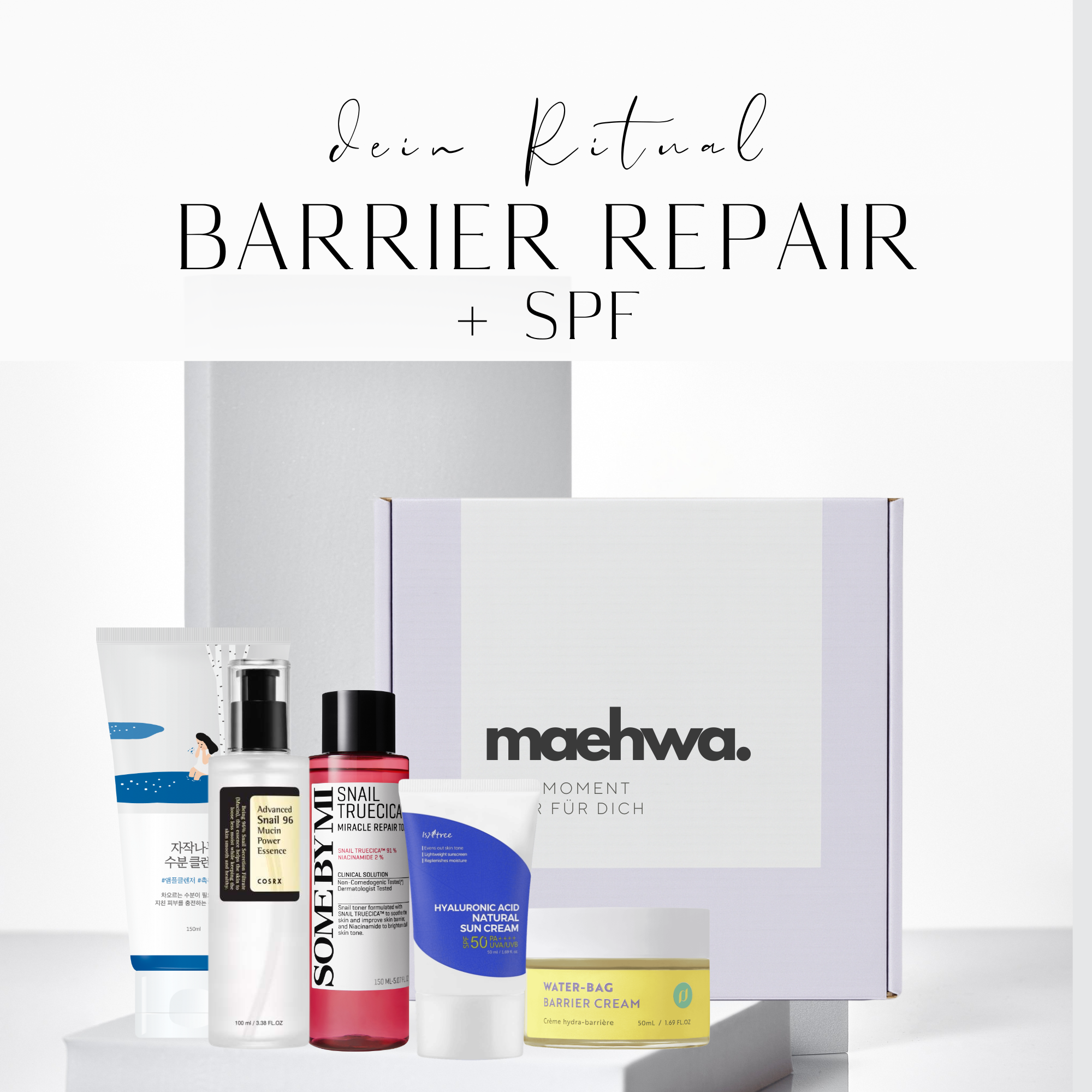 Morgen- & Abendroutine 'Barrier Repair' + LSF50 + Panthenol, Ceramide, Centella