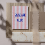 Grußkarte "SKINCARE CLUB" Hochformat A6 (148 x 105 mm) inkl. Umschlag - edles, mattes 350g Premiumpapier
