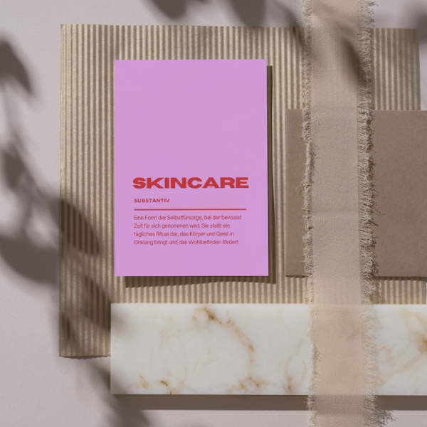 Grußkarte "Skincare" Hochformat A6 (148 x 105 mm) inkl. Umschlag - edles, mattes 350g Premiumpapier