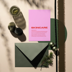 Grußkarte "Skincare" Hochformat A6 (148 x 105 mm) inkl. Umschlag - edles, mattes 350g Premiumpapier