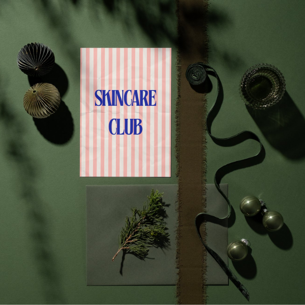 Grußkarte "SKINCARE CLUB" Hochformat A6 (148 x 105 mm) inkl. Umschlag - edles, mattes 350g Premiumpapier