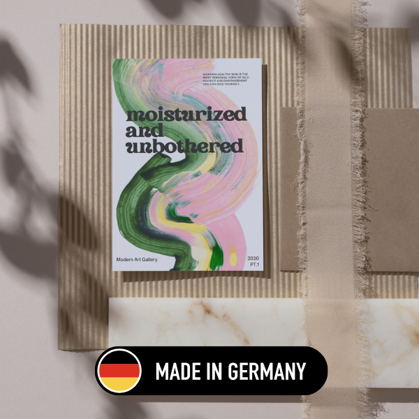 Grußkarte "moisturized" Hochformat A6 (148 x 105 mm) inkl. Umschlag - edles, mattes 350g Premiumpapier