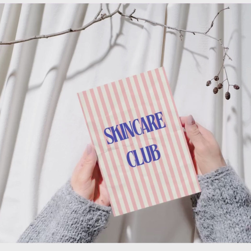 Grußkarte "SKINCARE CLUB" Hochformat A6 (148 x 105 mm) inkl. Umschlag - edles, mattes 350g Premiumpapier