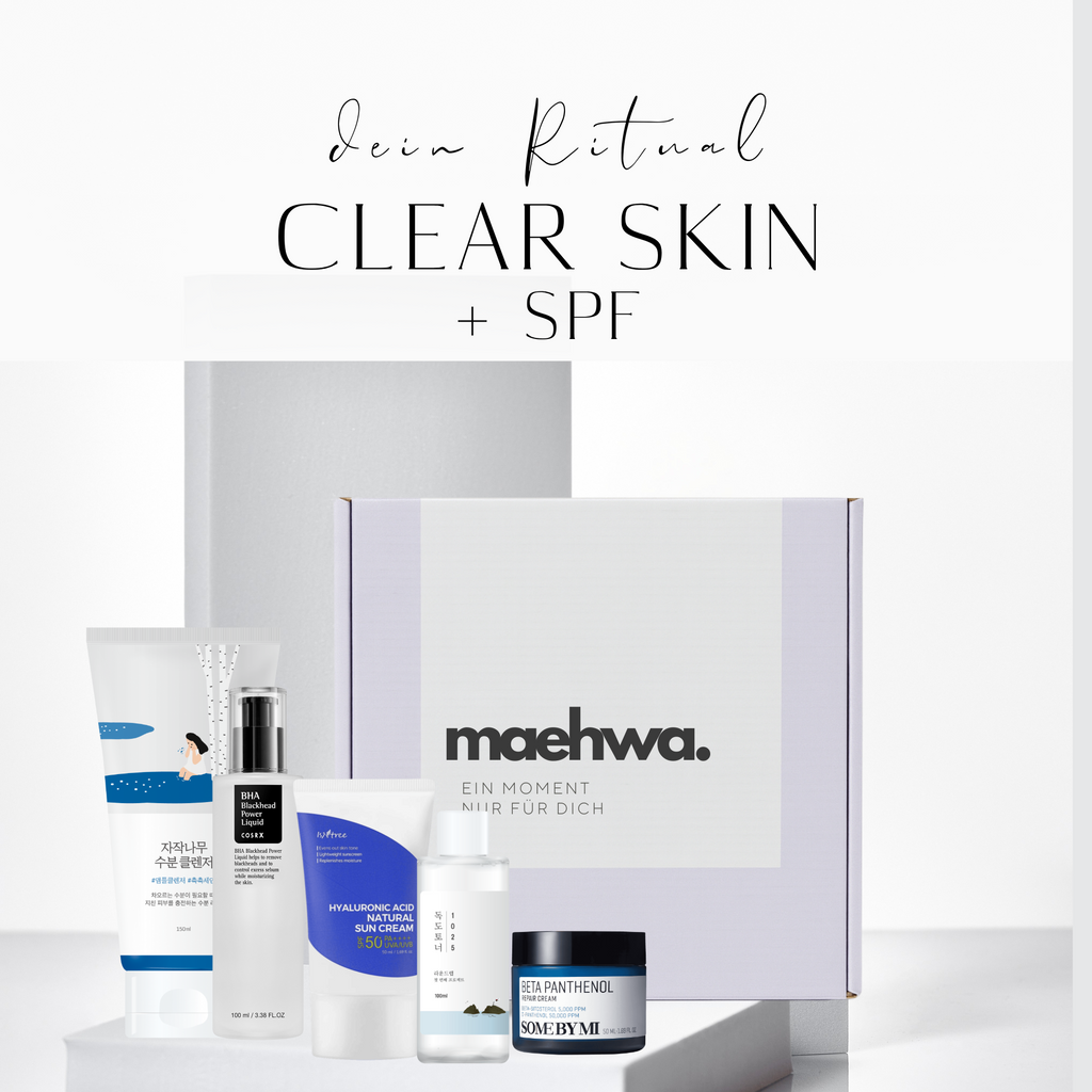 Morgen- & Abendroutine 'Clear Skin' + LSF50 + 4% BHA, Niacinamid