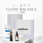 Morgen- & Abendroutine 'Glow Balance' + LSF50 + Vit C, Hyaluronsäure, Niacinamid